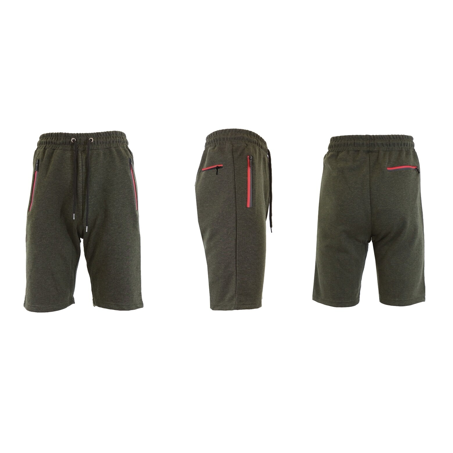 men's tech jogger shorts with zipper side pockets