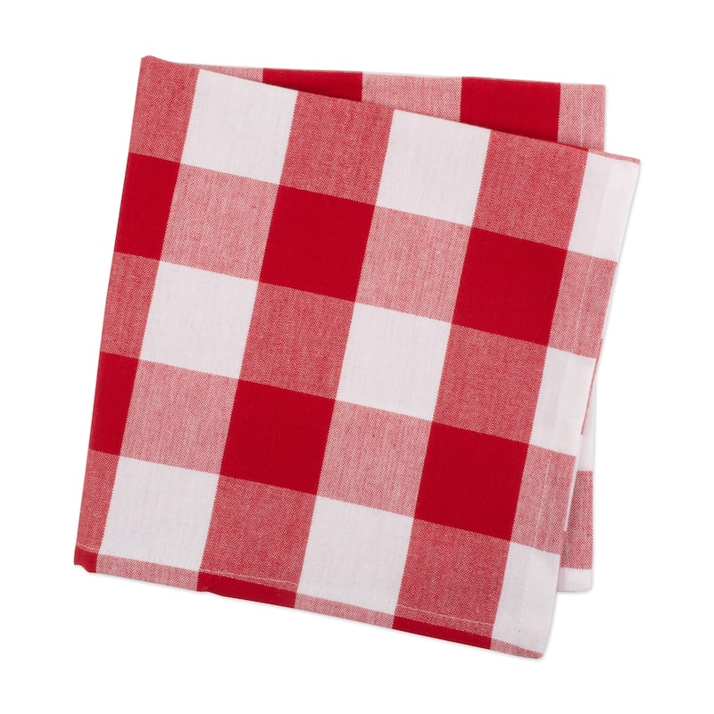 Design Imports Black Buffalo Check Napkin Set (Set of 6)