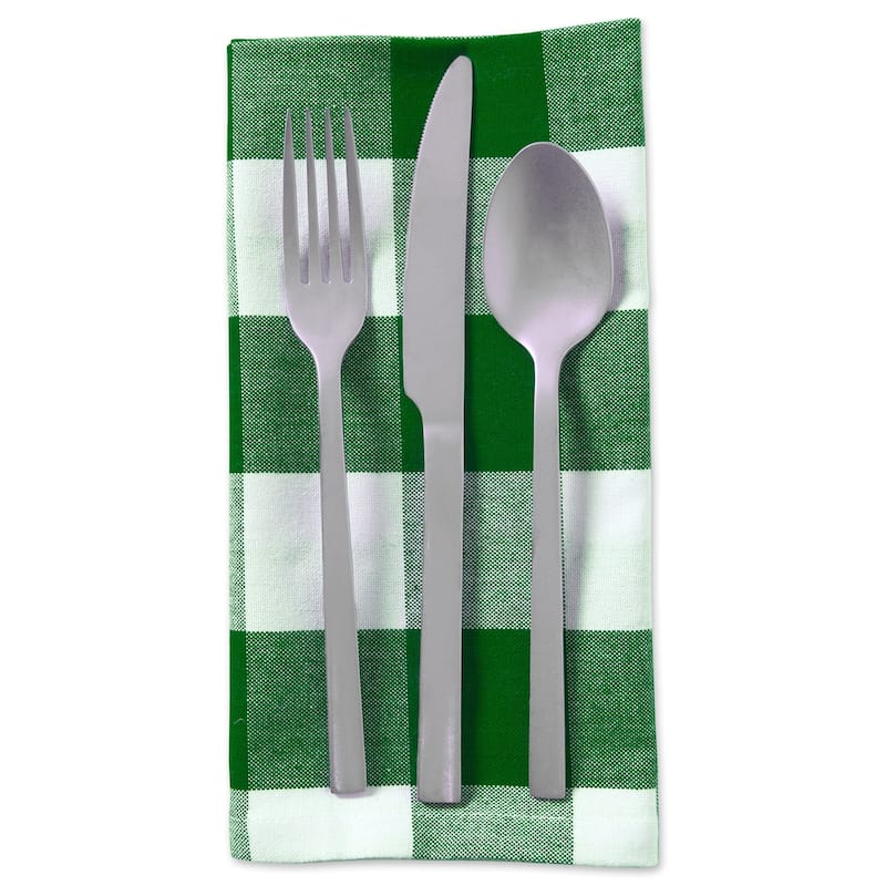 Design Imports Black Buffalo Check Napkin Set (Set of 6)