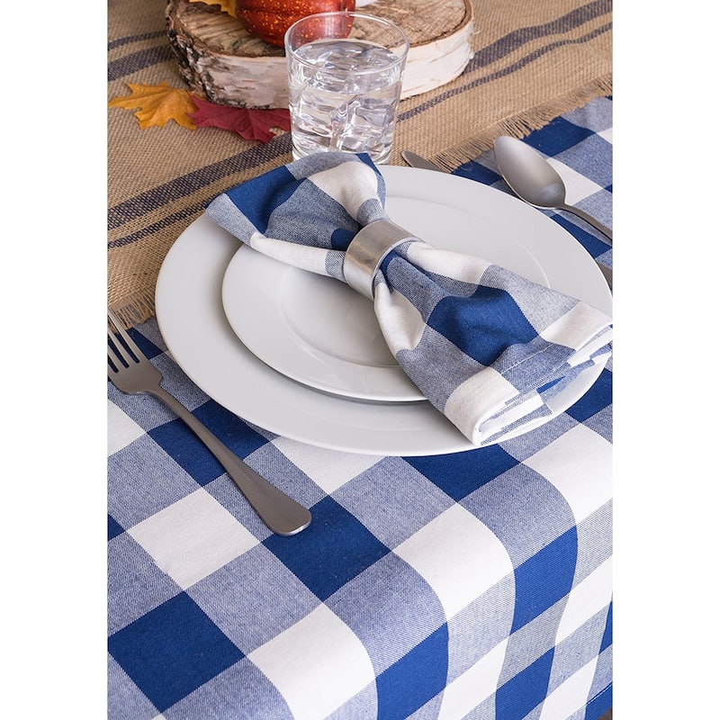 Design Imports Black Buffalo Check Napkin Set (Set of 6)