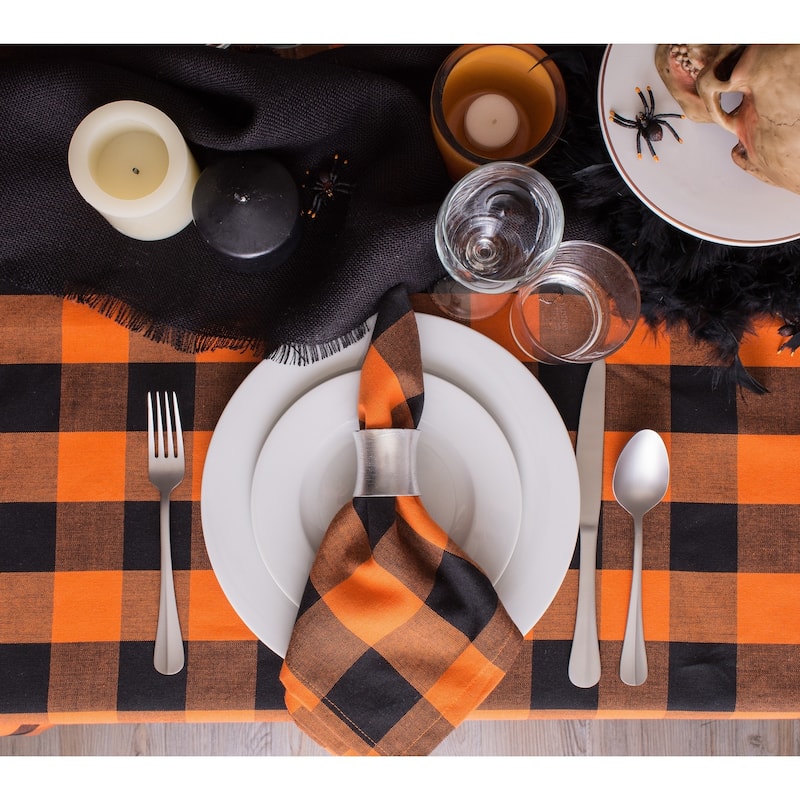 Design Imports Black Buffalo Check Napkin Set (Set of 6)