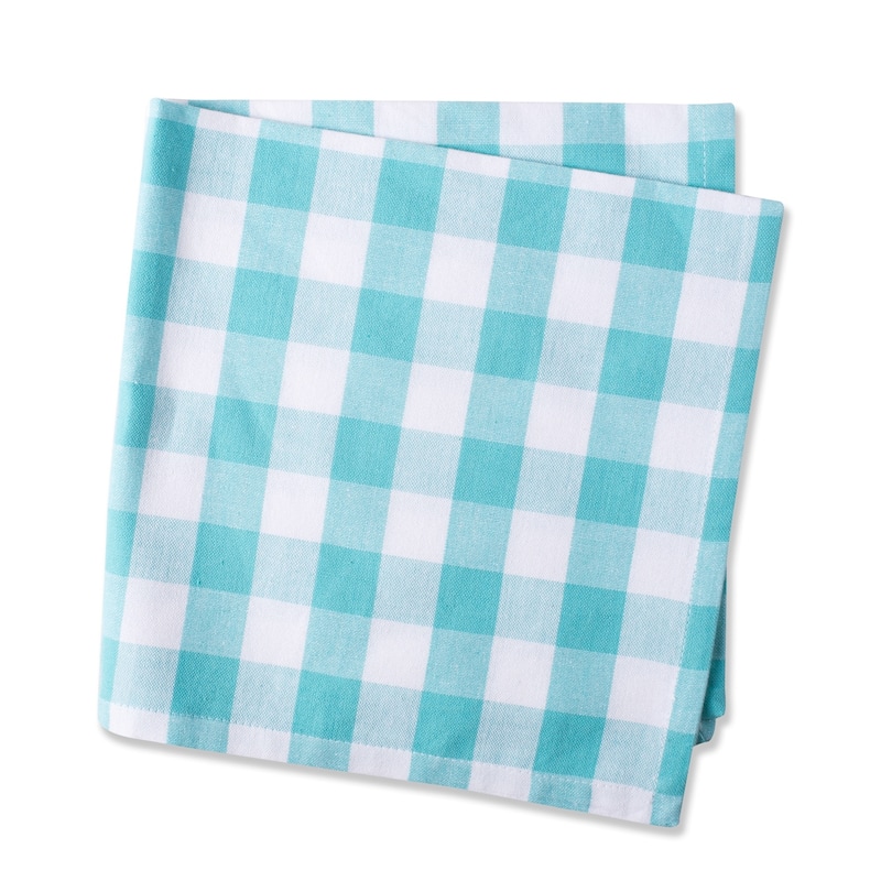 Design Imports Yellow/White Checkers Napkin Set (Set of 6)