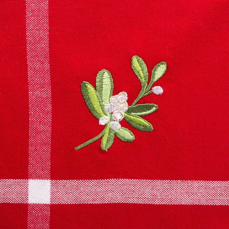 Design Imports Natural Embroidered Fall Leaves Napkin Set (Set of 6)