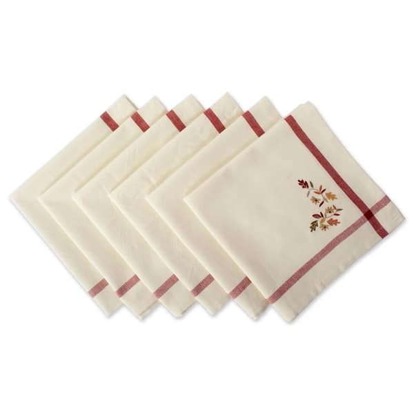 Fall Leaves Dinner Table Napkins 6 Set