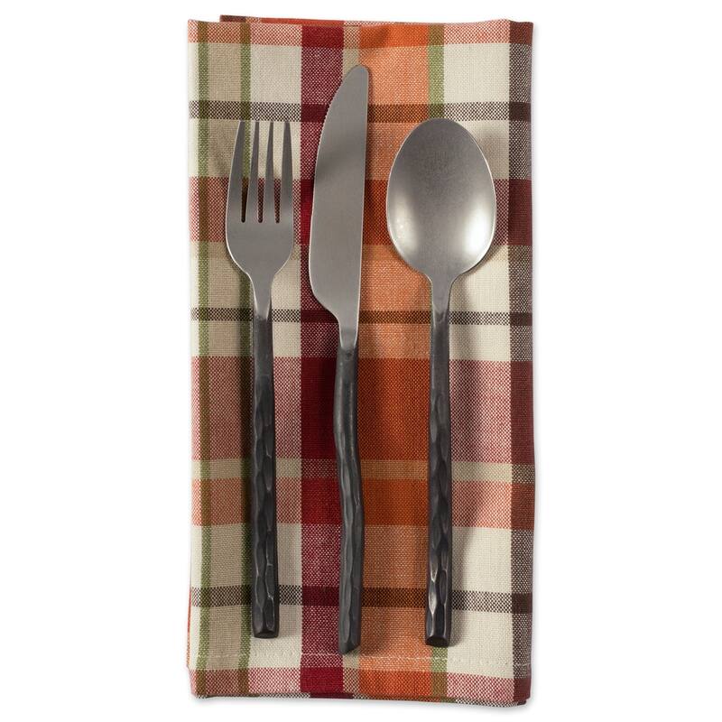 Design Imports Natural Embroidered Fall Leaves Napkin Set (Set of 6)