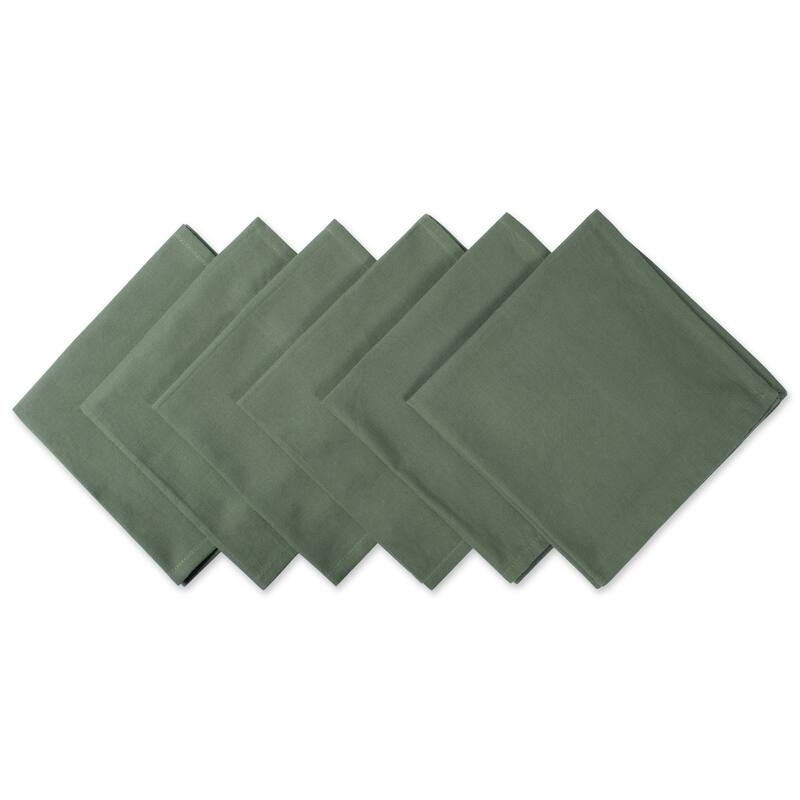 Design Imports Cotton Napkin Set (Set of 6) - Sage