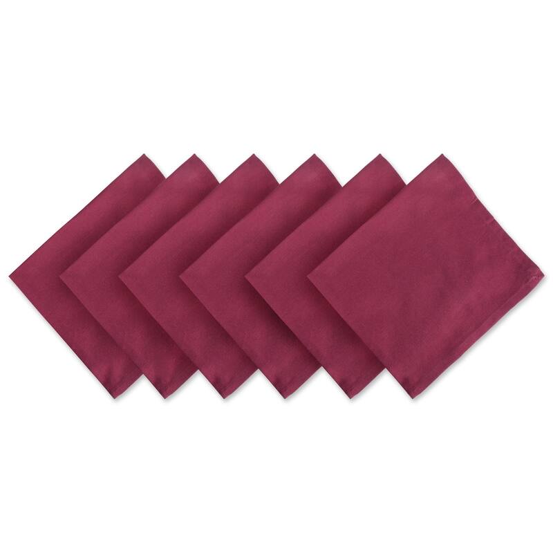 Design Imports Cotton Napkin Set (Set of 6) - Wine