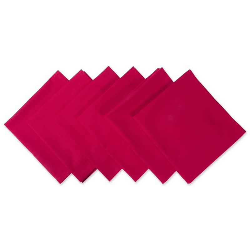 Design Imports Cotton Napkin Set (Set of 6) - Tango Red