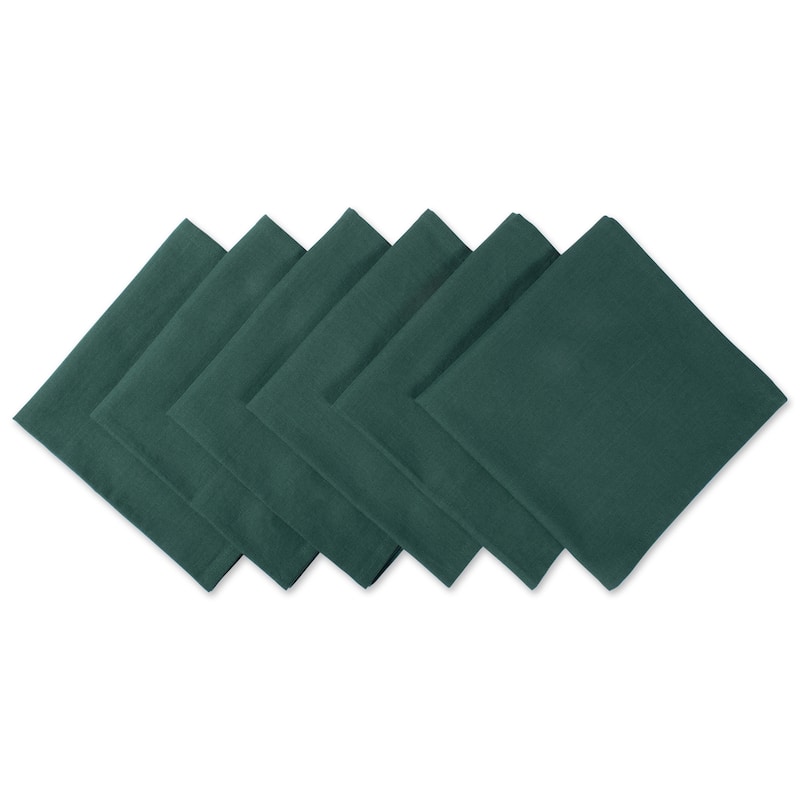 Design Imports Cotton Napkin Set (Set of 6) - Dark Green