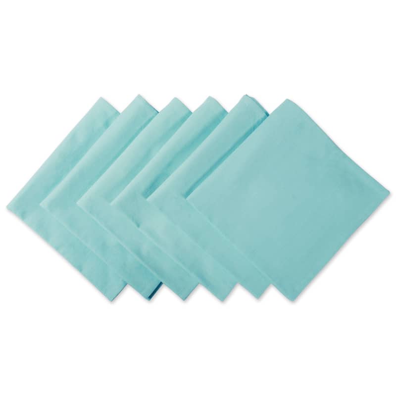 Design Imports Cotton Napkin Set (Set of 6) - Aqua