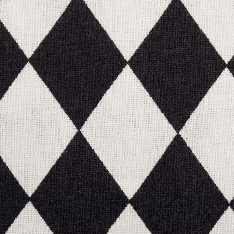 Design Imports Black/Cream Harelquin Print Napkin Set (Set of 6)
