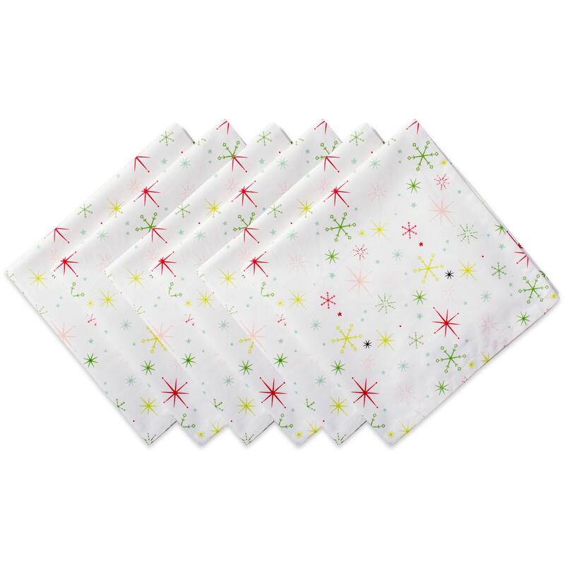 Design Imports Black/Cream Harelquin Print Napkin Set (Set of 6)