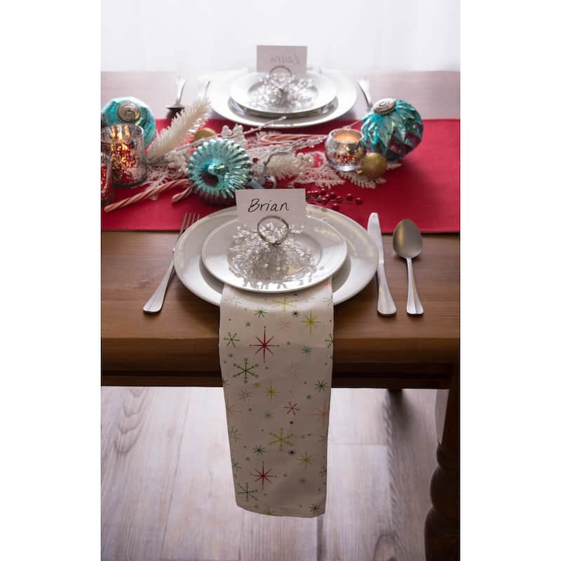 Design Imports Black/Cream Harelquin Print Napkin Set (Set of 6)
