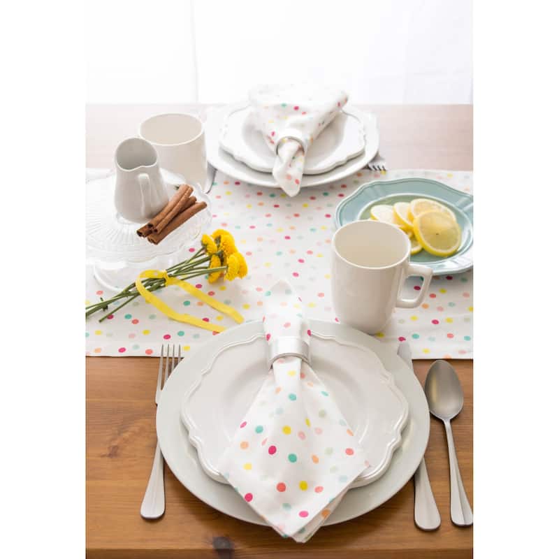 Design Imports Black/Cream Harelquin Print Napkin Set (Set of 6)
