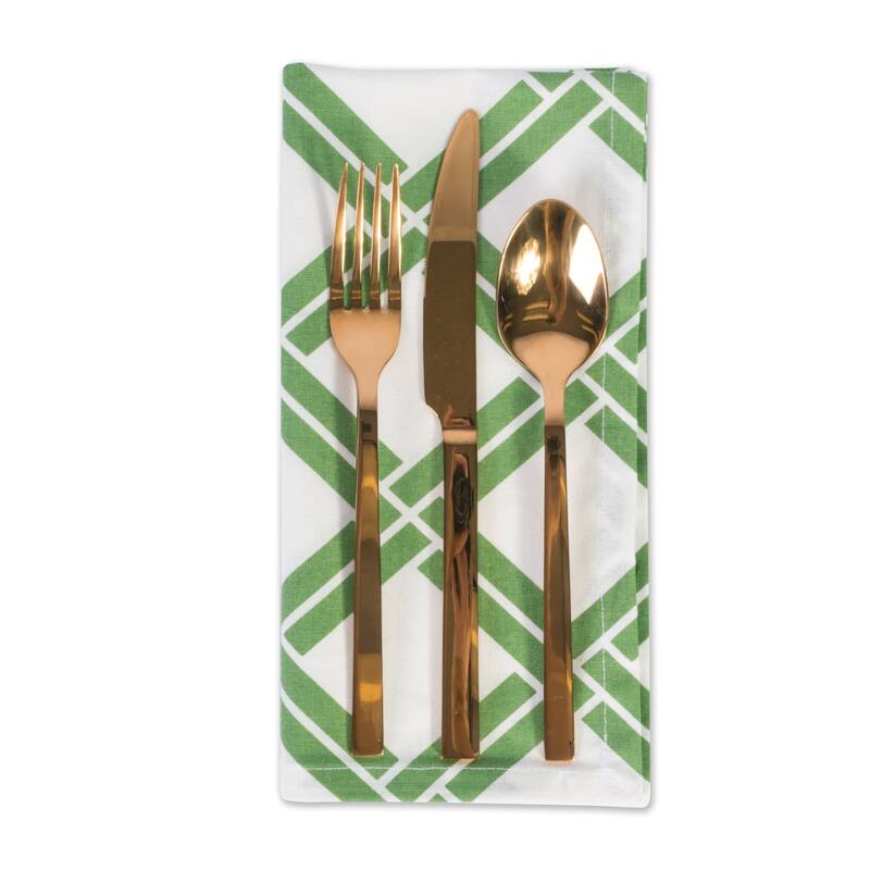 Design Imports Black/Cream Harelquin Print Napkin Set (Set of 6)