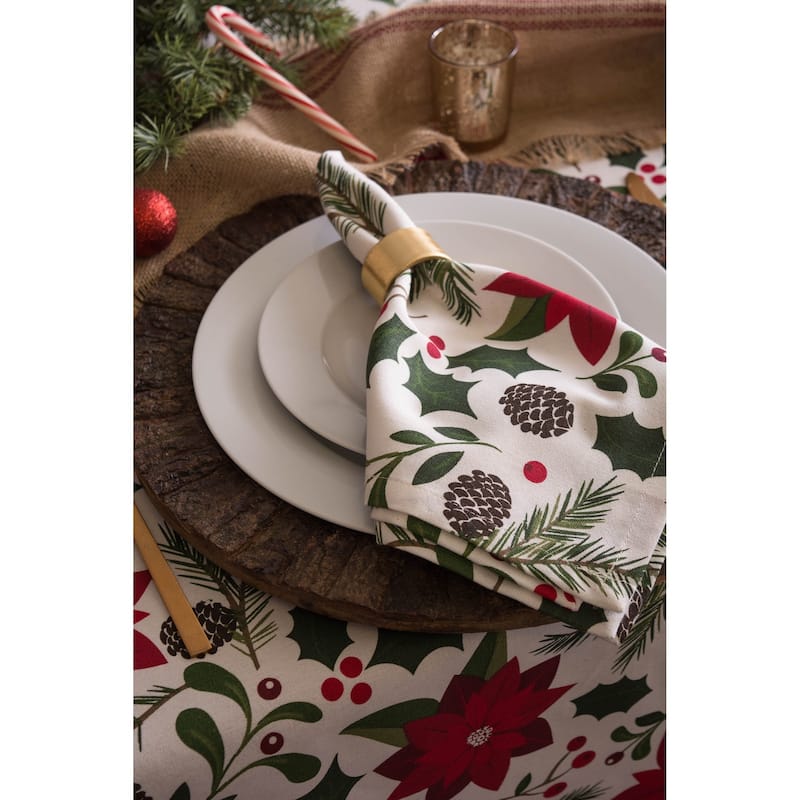 Design Imports Black/Cream Harelquin Print Napkin Set (Set of 6)