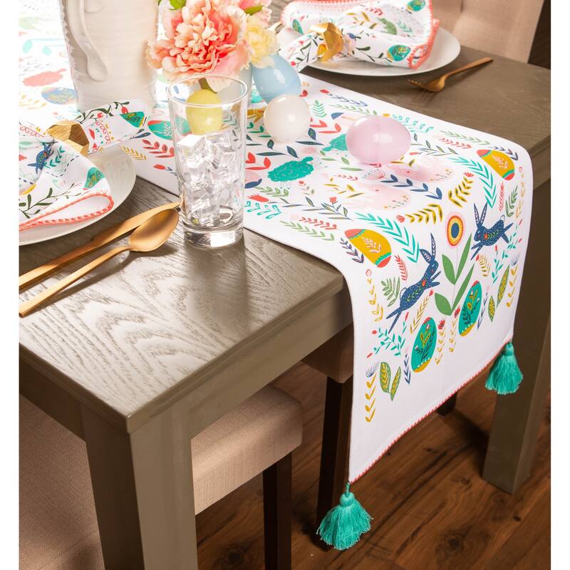 Design Imports Black/Cream Harelquin Print Napkin Set (Set of 6)