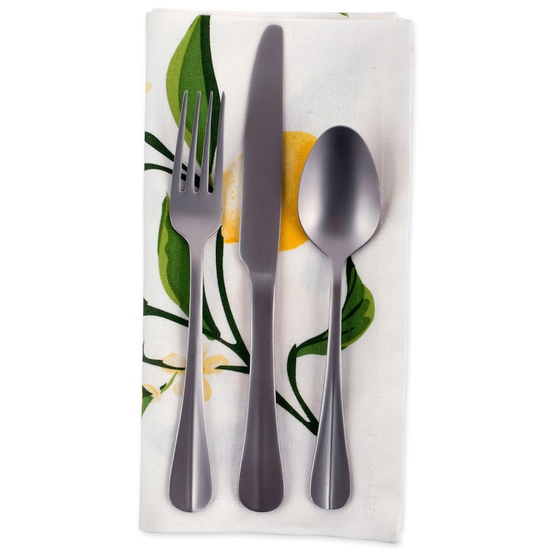 Design Imports Black/Cream Harelquin Print Napkin Set (Set of 6)