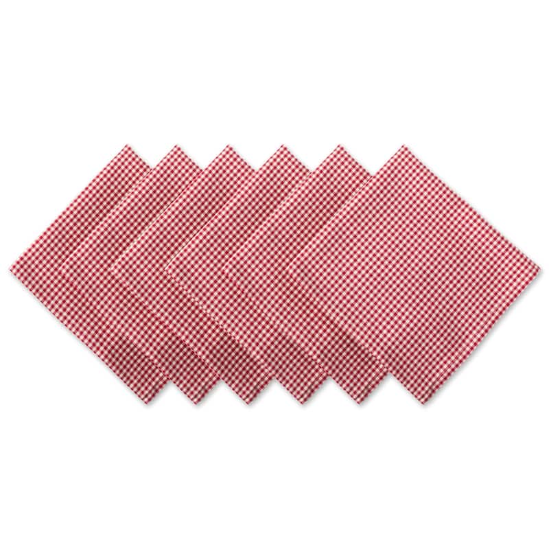 Design Imports Black/Cream Harelquin Print Napkin Set (Set of 6)
