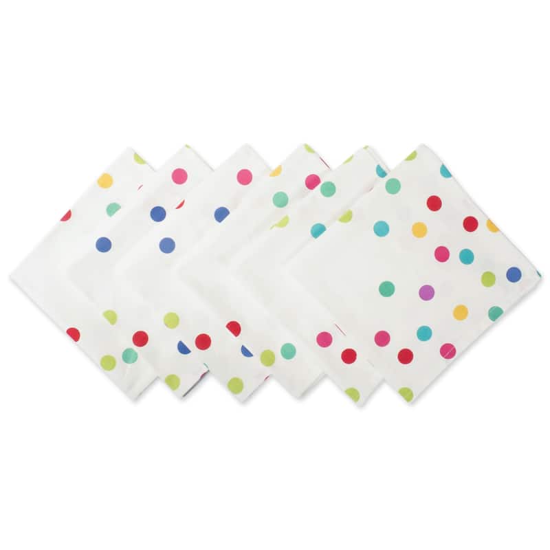 Design Imports Black/Cream Harelquin Print Napkin Set (Set of 6)