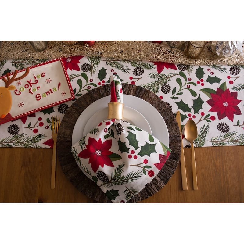 Design Imports Black/Cream Harelquin Print Napkin Set (Set of 6)