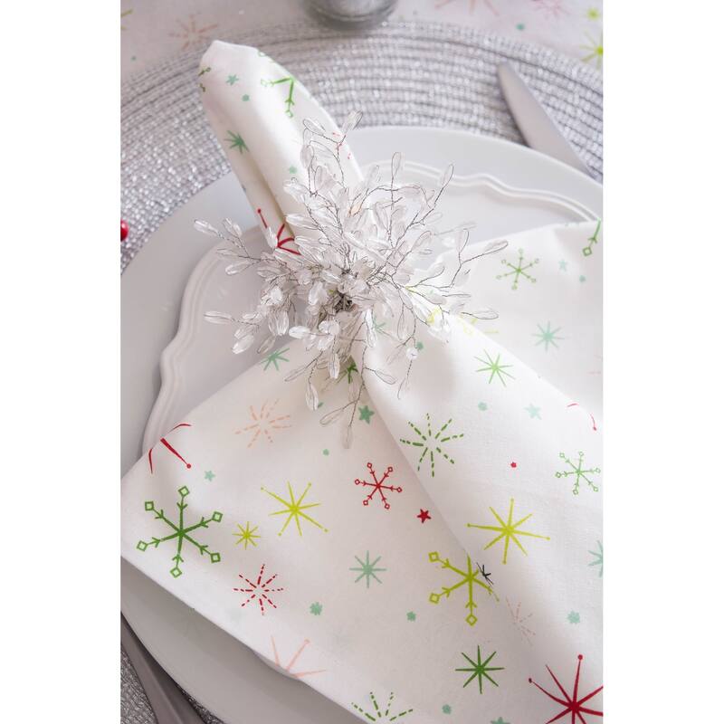Design Imports Black/Cream Harelquin Print Napkin Set (Set of 6)