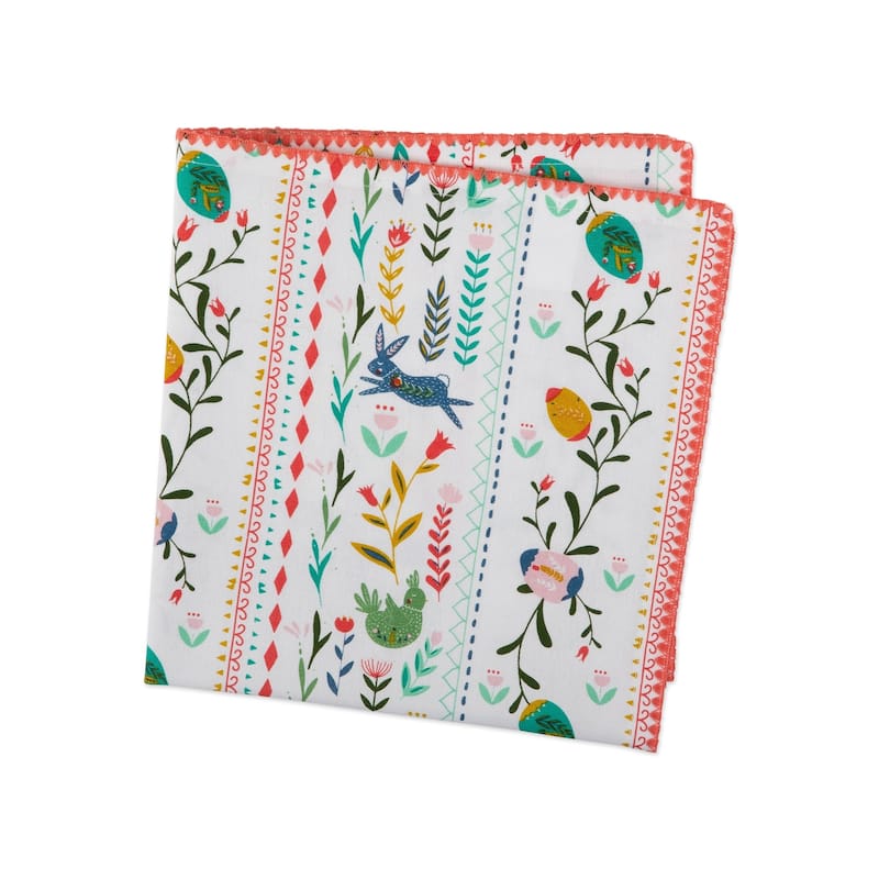 Design Imports Black/Cream Harelquin Print Napkin Set (Set of 6)