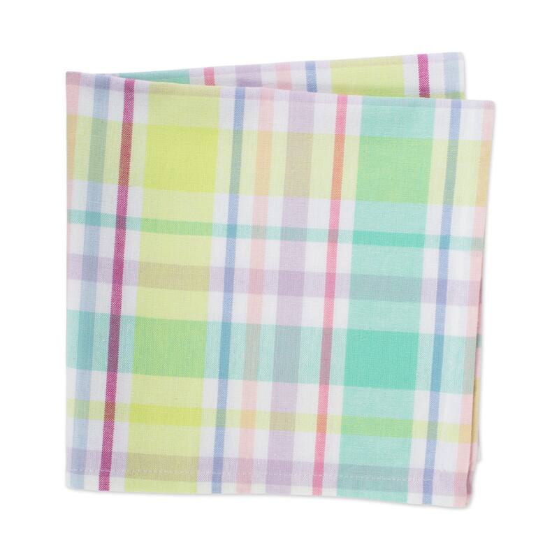 Design Imports Spring Plaid Napkin Set (Set of 6)