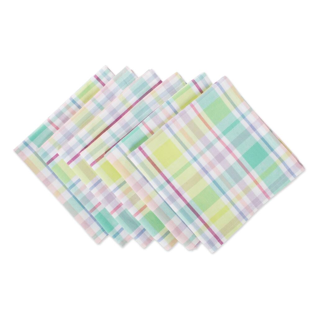 Design Imports Spring Plaid Napkin Set (Set of 6)