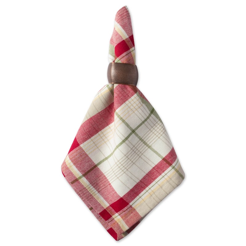 Design Imports Campfire Plaid Napkin Set (Set of 6)