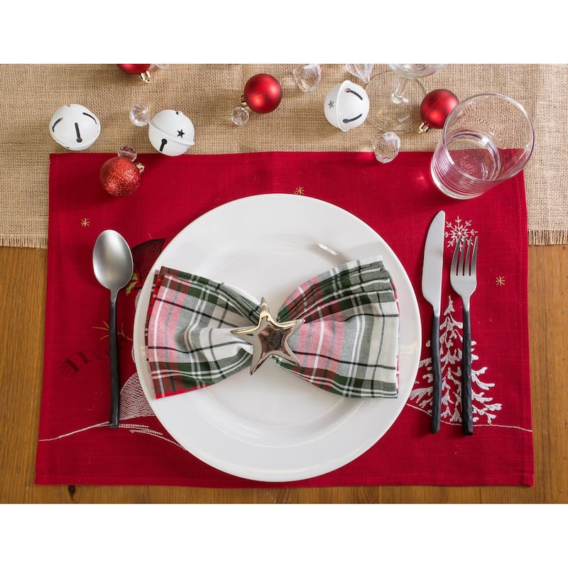 Design Imports Campfire Plaid Napkin Set (Set of 6)
