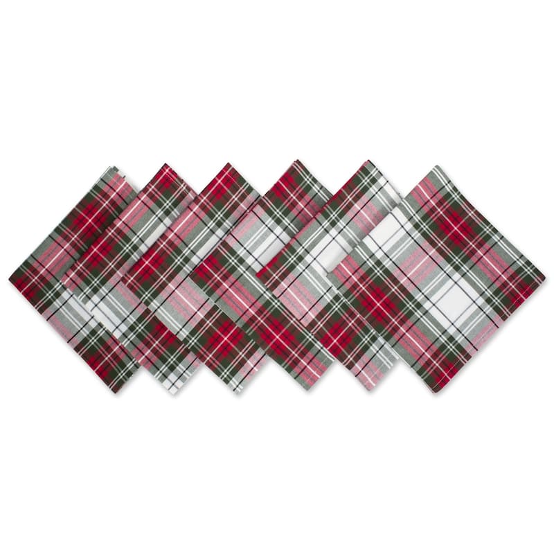 Design Imports Campfire Plaid Napkin Set (Set of 6)