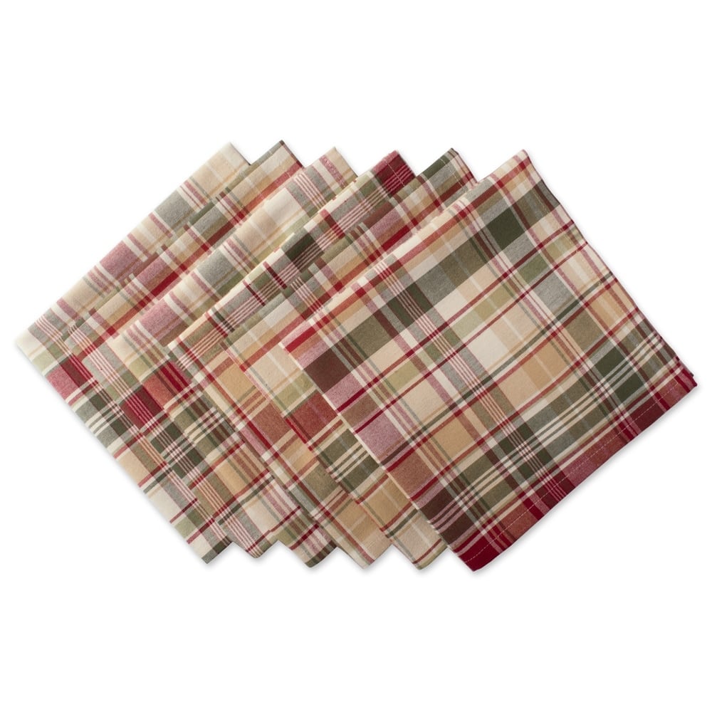Design Imports Campfire Plaid Napkin Set (Set of 6)