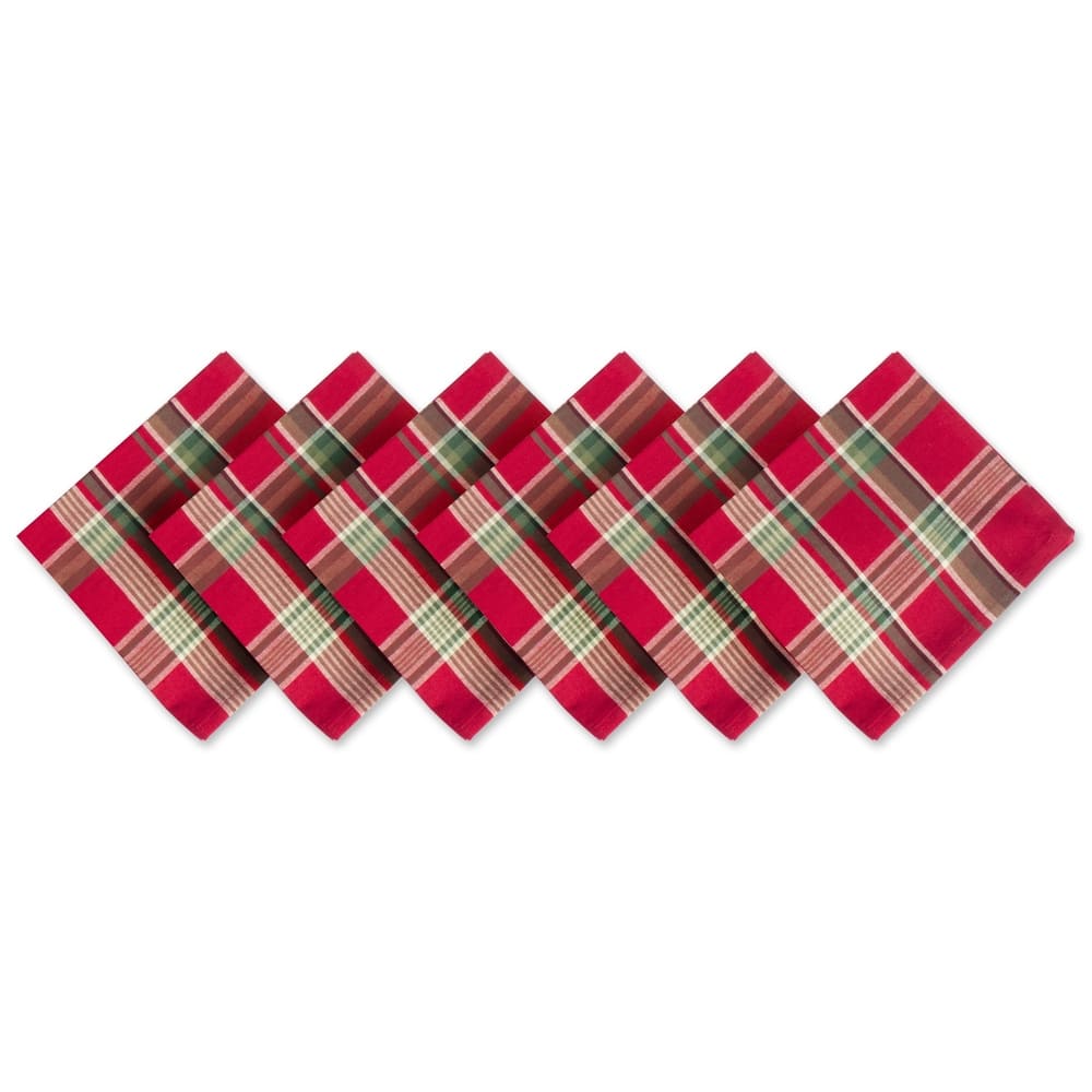 Design Imports Campfire Plaid Napkin Set (Set of 6)