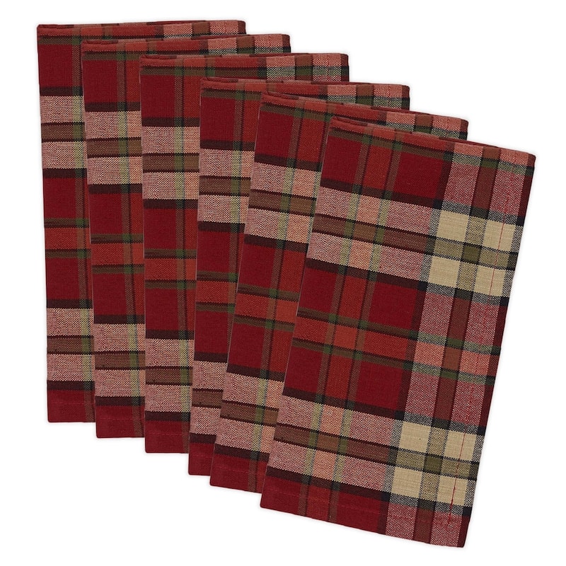 Design Imports Campfire Plaid Napkin Set (Set of 6) - Campfire Plaid - Christmas