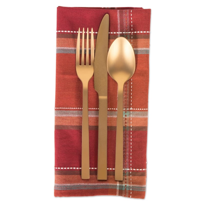 Design Imports Campfire Plaid Napkin Set (Set of 6)