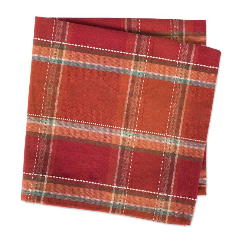 Design Imports Campfire Plaid Napkin Set (Set of 6)