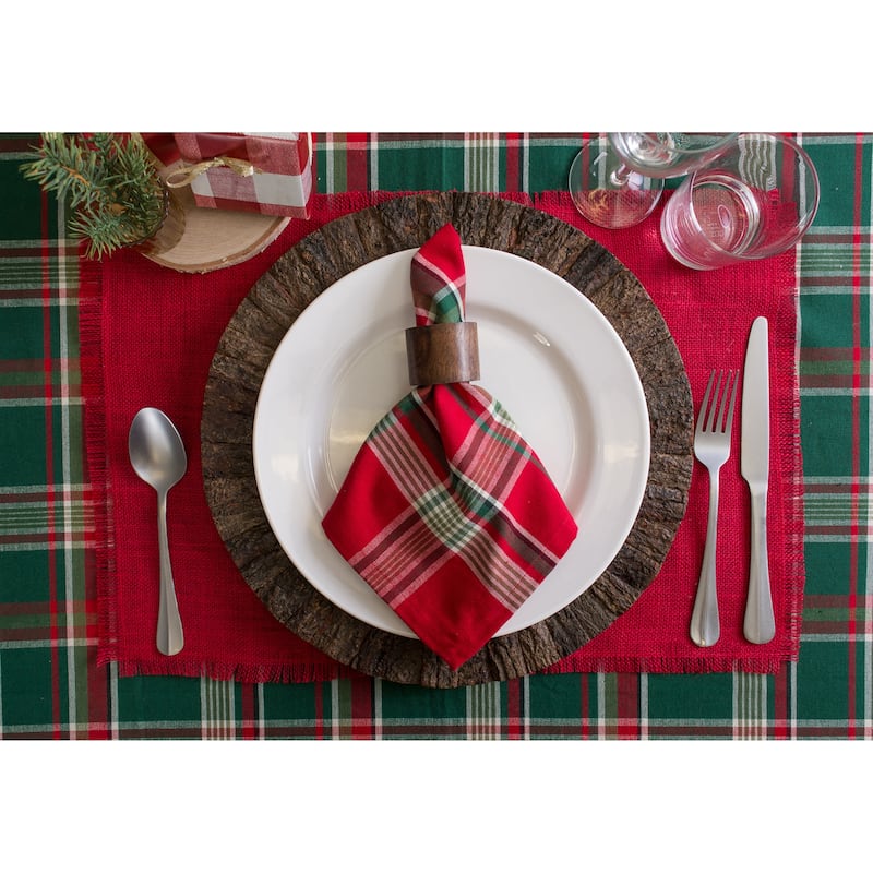Design Imports Campfire Plaid Napkin Set (Set of 6)