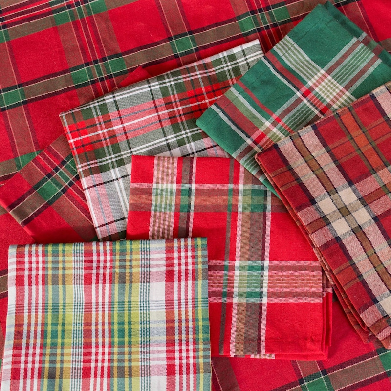 Design Imports Campfire Plaid Napkin Set (Set of 6)