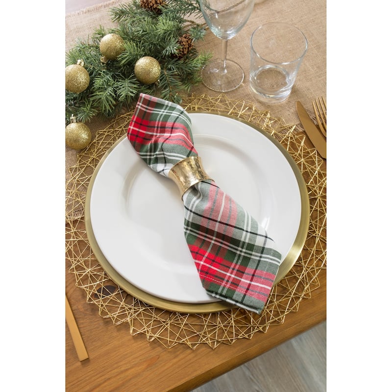 Design Imports Campfire Plaid Napkin Set (Set of 6)