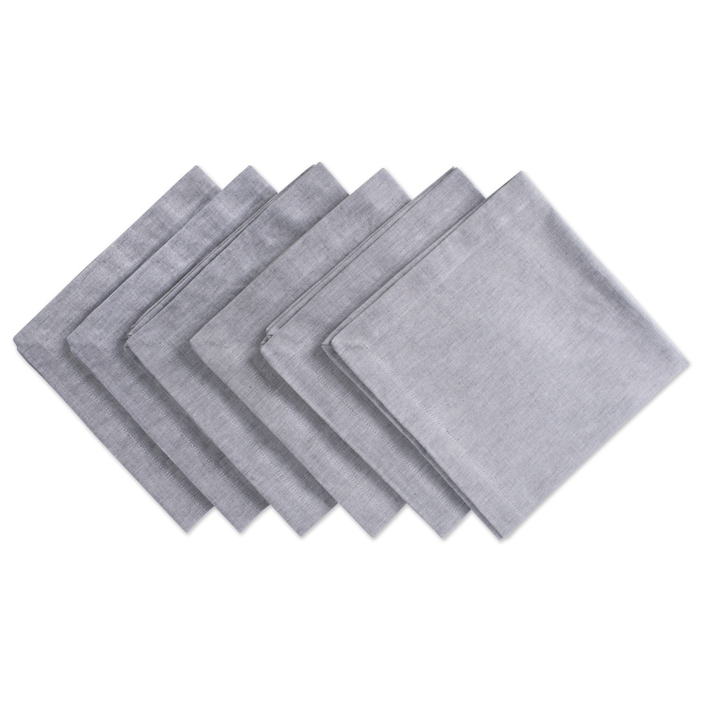 Design Imports Solid Blue Chambray Napkin Set (Set of 6)