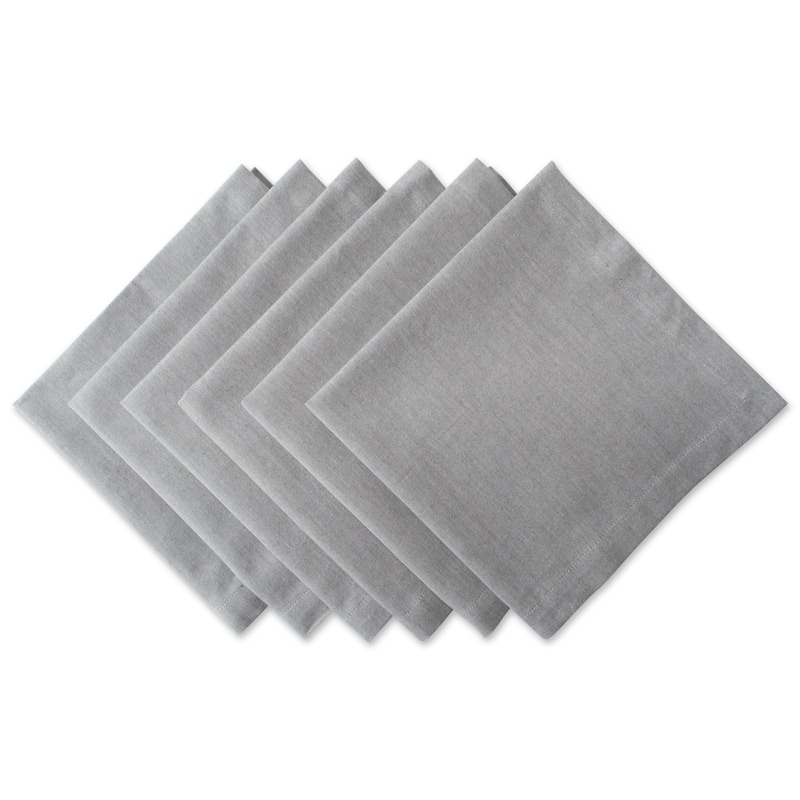Design Imports Solid Blue Chambray Napkin Set (Set of 6)