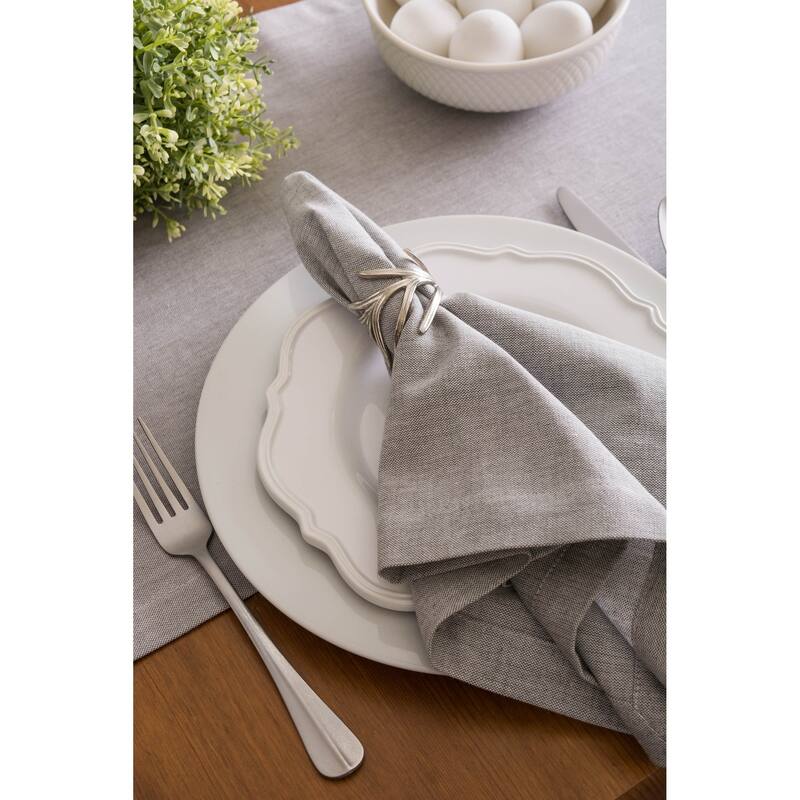 Design Imports Solid Blue Chambray Napkin Set (Set of 6)