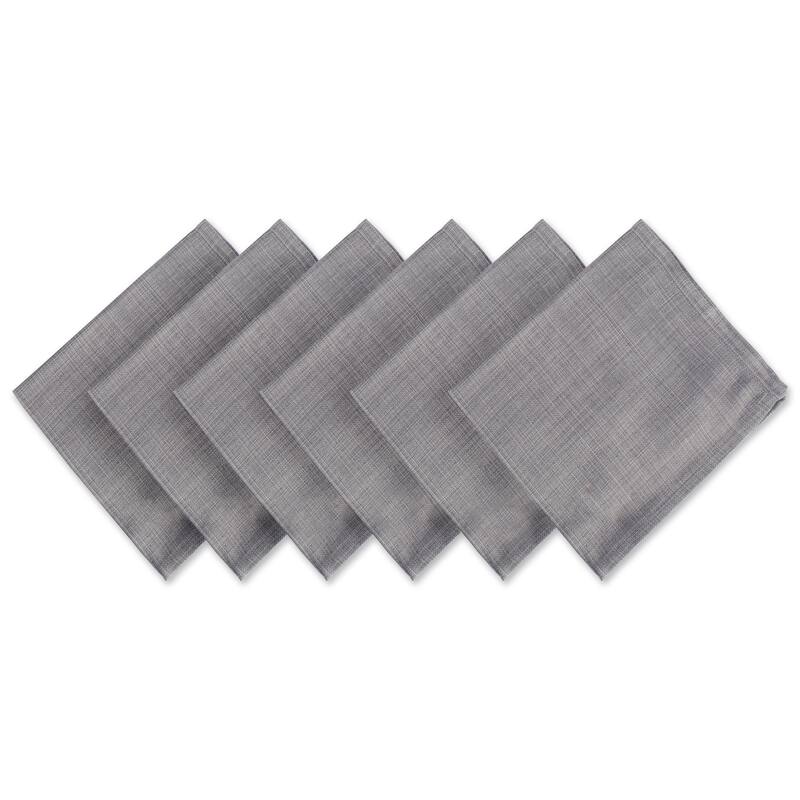 Design Imports Variegated Gray Napkin Set (Set of 6) - Gray