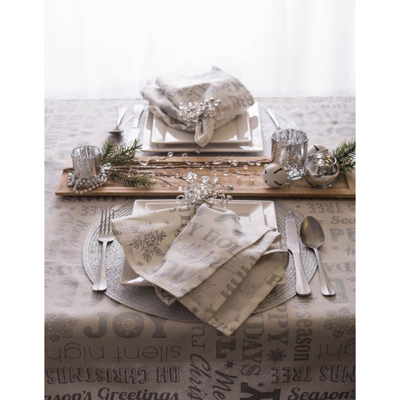 Design Imports Gold Christmas Collage Napkin Set (Set of 6)