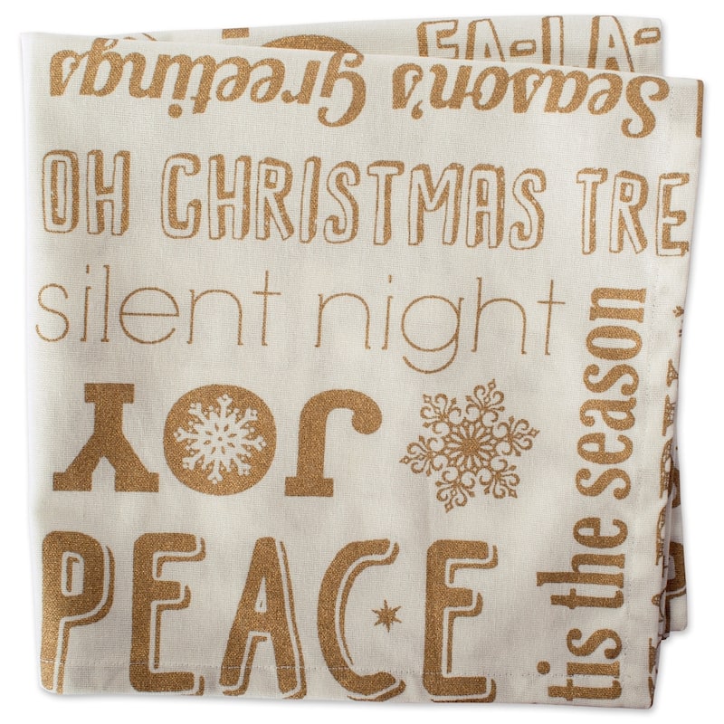 Design Imports Gold Christmas Collage Napkin Set (Set of 6)