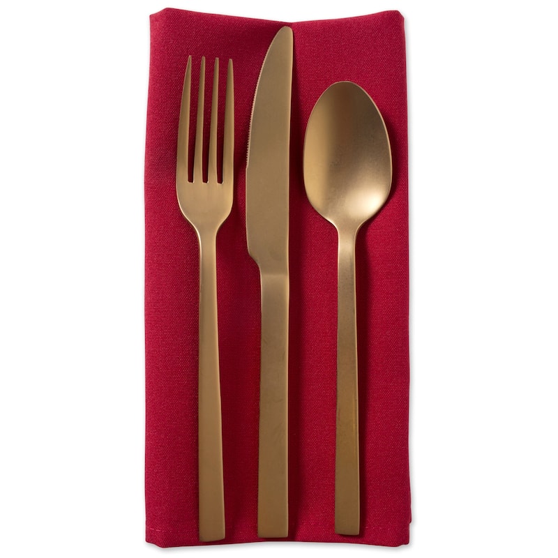 Design Imports Dark Green Polyester Napkin Set (Set of 6)