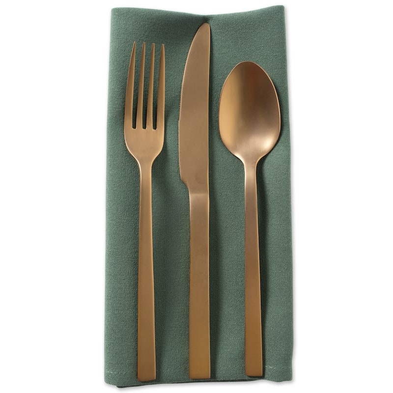Design Imports Dark Green Polyester Napkin Set (Set of 6)