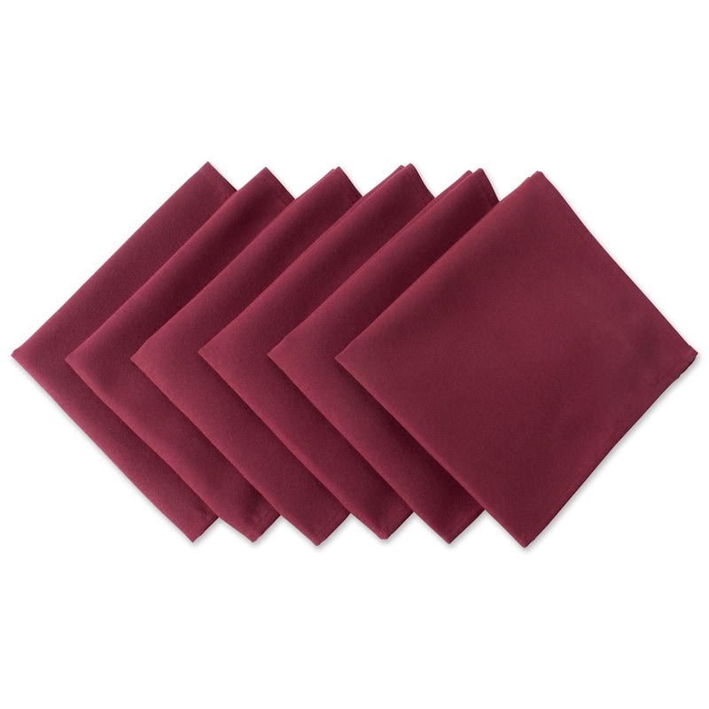 Design Imports Dark Green Polyester Napkin Set (Set of 6)