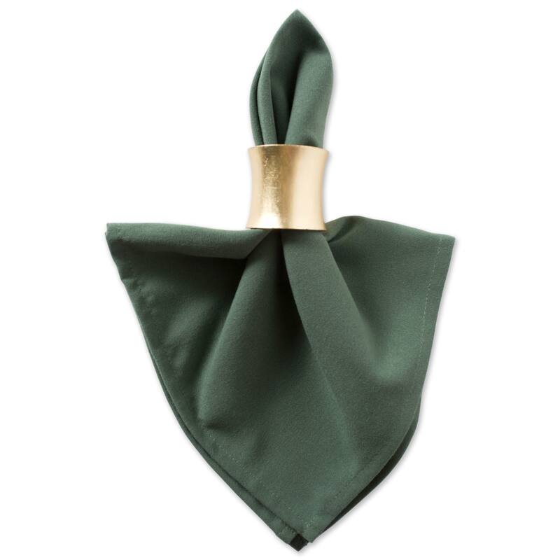 Design Imports Dark Green Polyester Napkin Set (Set of 6)
